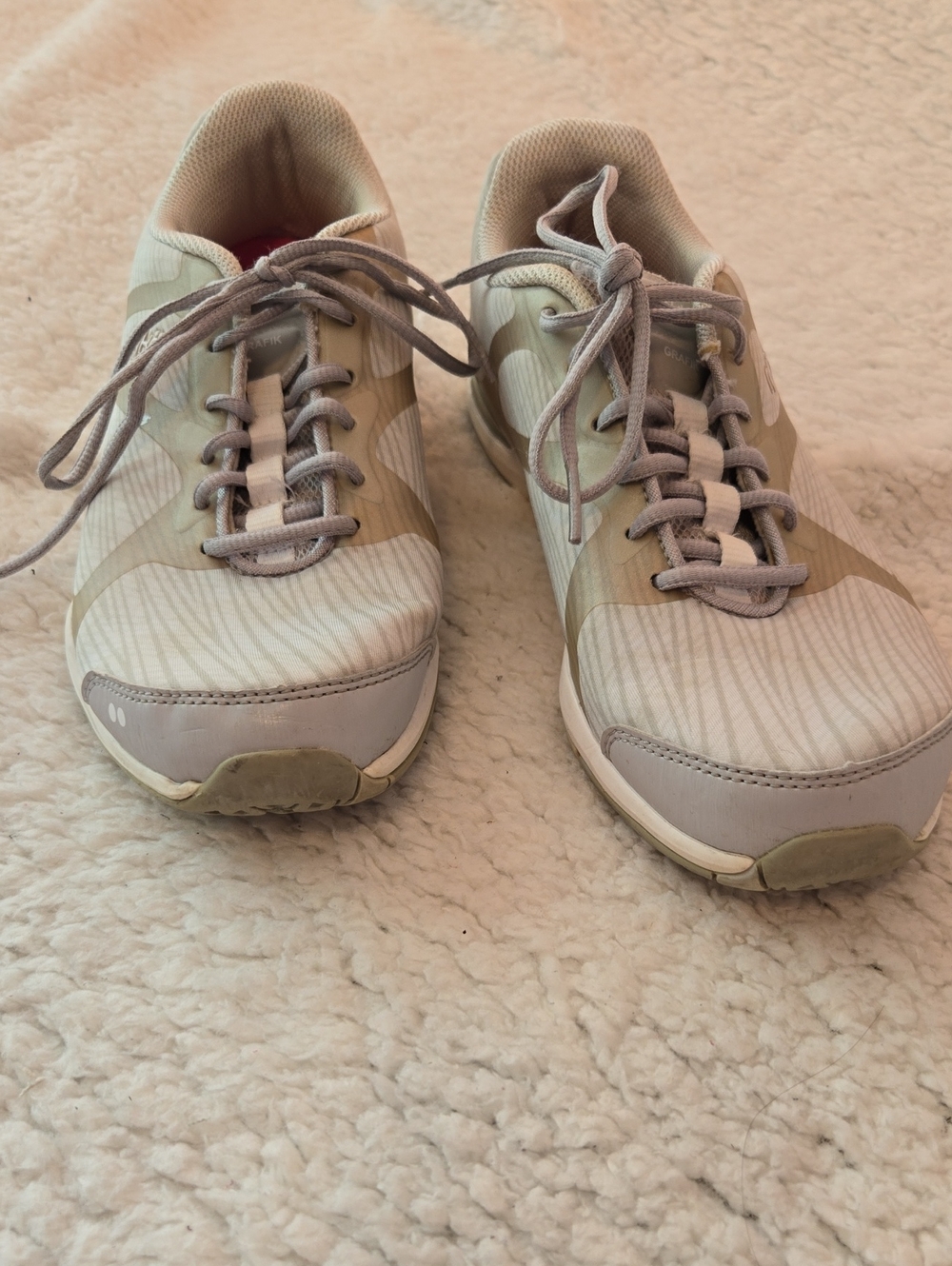 Ryka Women’s Light Gray and Beige Sneakers